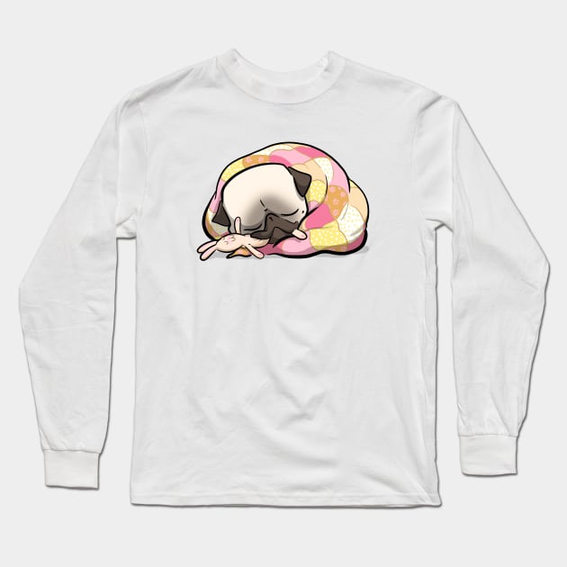 Bunny Nap Long Sleeve T-Shirt by Inkpug